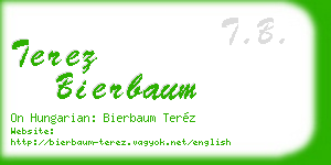terez bierbaum business card