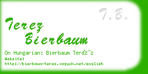 terez bierbaum business card